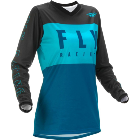 MAILLOT FLY F-16 FEMME AQUA/DARK TEAL/NOIR Maillot cross femme