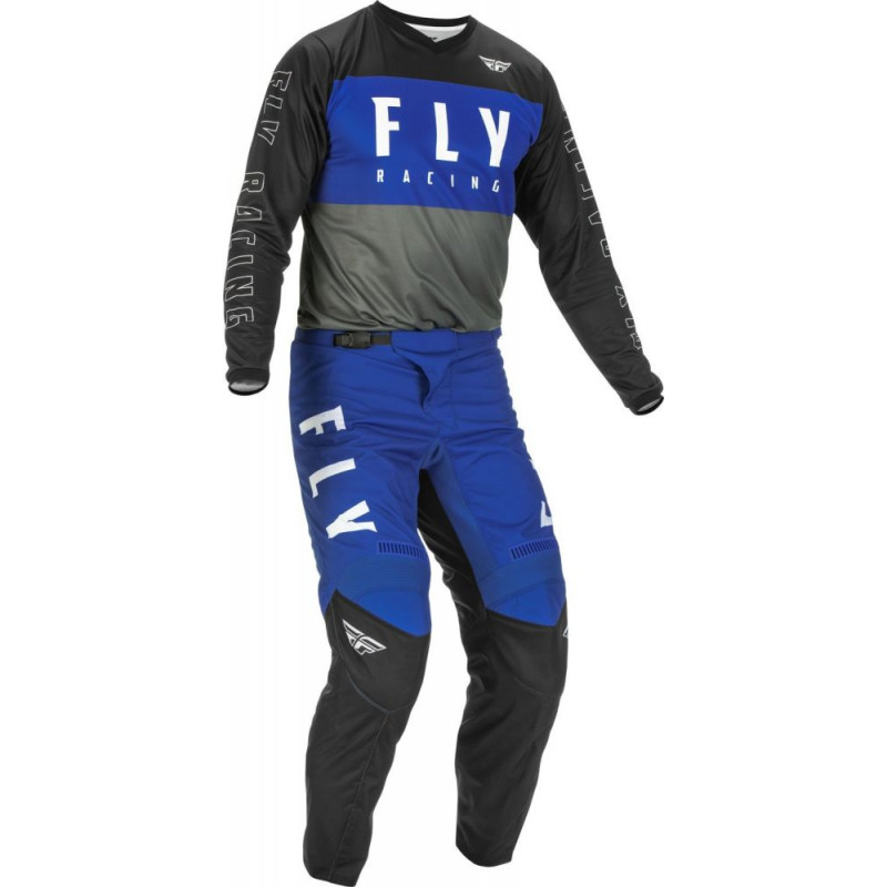 PANTALON FLY F-16 BLEU/GRIS/NOIR Pantalon moto cross enfant