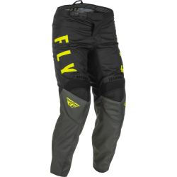 PANTALON FLY F-16 GRIS/NOIR/JAUNE FLUO Pantalon moto cross enfant