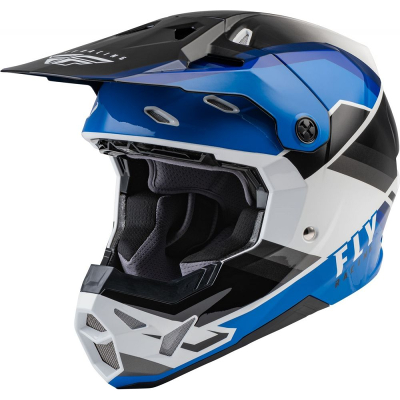 CASQUE FLY FORMULA CP RUSH NOIR/BLEU/BLANC Casque moto cross