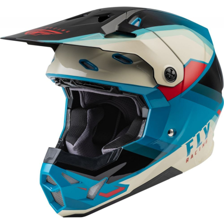 CASQUE FLY FORMULA CP RUSH NOIR/STONE/DARK TEAL Casque moto cross