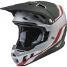 CASQUE FLY CARBONE FORMULA CC DRIVER SILVER/ROUGE/BLANC Casque moto cross