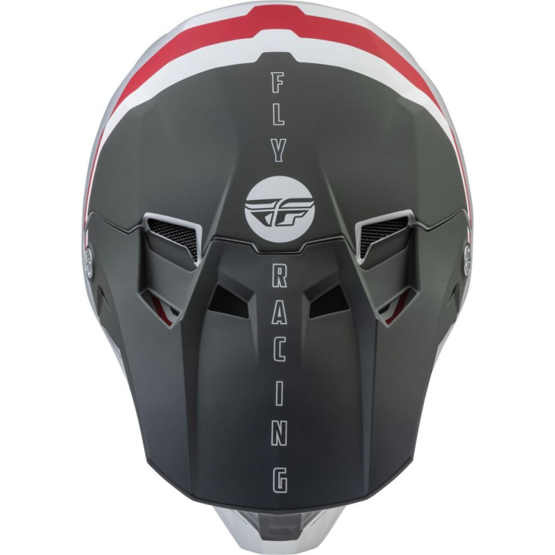 CASQUE FLY CARBONE FORMULA CC DRIVER SILVER/ROUGE/BLANC Casque moto cross
