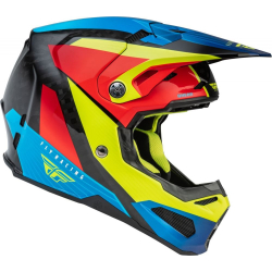 CASQUE FLY FORMULA CARBON PRIME JAUNE FLUO/BLEU/ROUGE CARBON Casque moto cross