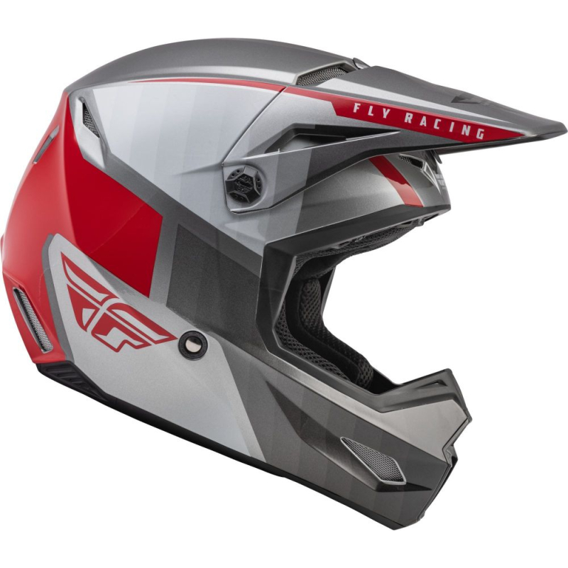 CASQUE FLY KINETIC DRIFT CHARCOAL/GRIS/ROUGE Casque moto cross