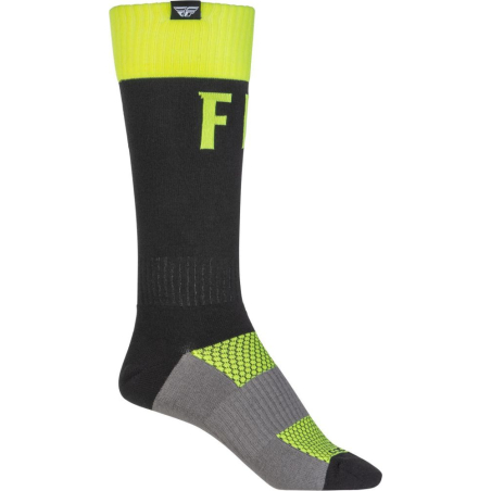 CHAUSSETTES FLY MX PRO THIN JAUNE FLUO/NOIR Chaussette moto cross