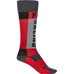 CHAUSSETTES FLY MX THIN ROUGE/GRIS Chaussette moto cross