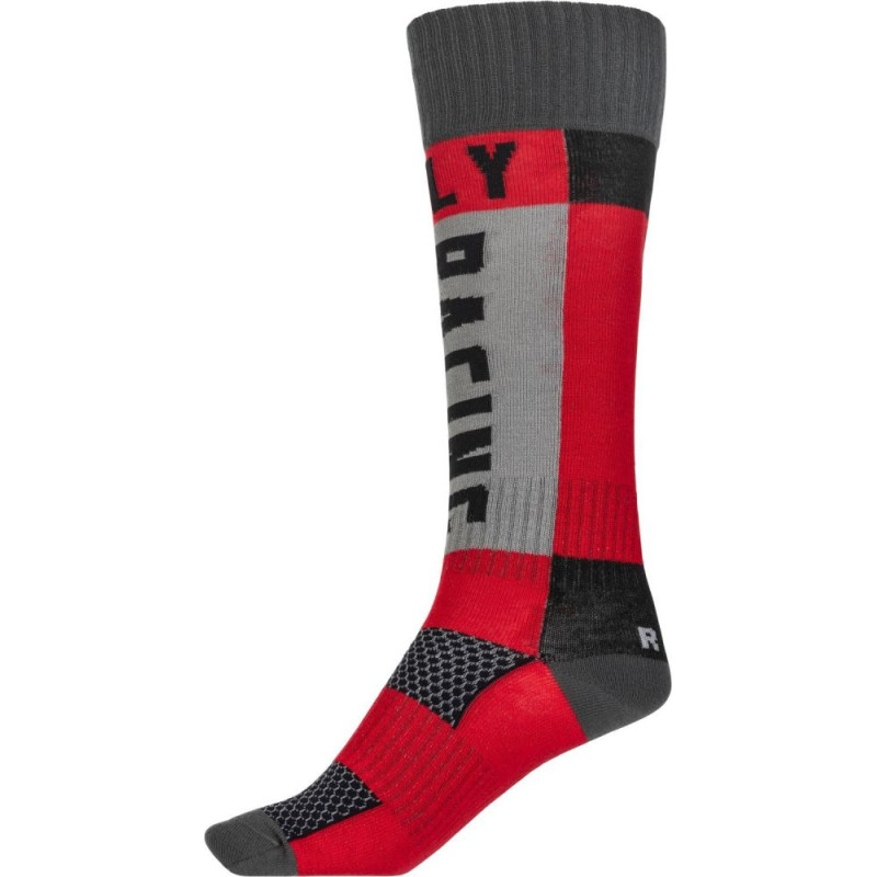 CHAUSSETTES FLY MX THIN ROUGE/GRIS Chaussette moto cross