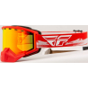 MASQUE FLY FOCUS SNOW RED/GREY W/ RED MIRROR/AMBER LENS Lunette moto cross