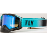 MASQUE FLY ZONE SNOW NOIR/AQUA Lunette moto cross