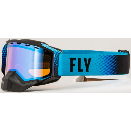 MASQUE FLY ZONE SNOW NOIR/BLEU Lunette moto cross