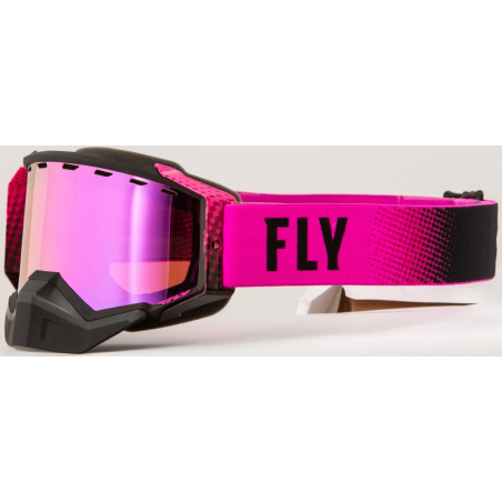 MASQUE FLY ZONE SNOW NOIR/ROSE Lunette moto cross