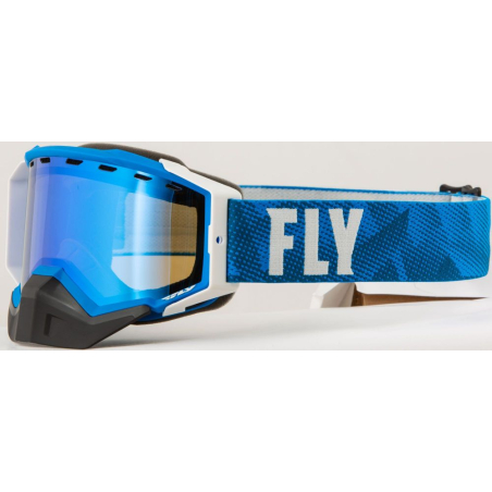 MASQUE FLY ZONE PRO SNOW BLEU/BLANC Lunette moto cross