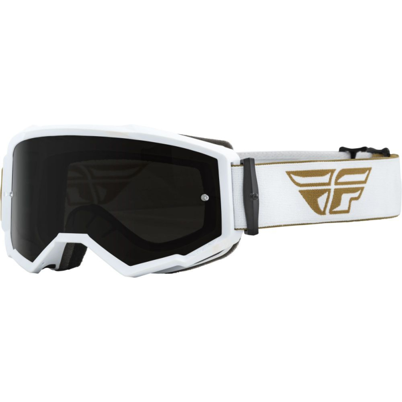 MASQUE FLY ZONE GOLD/BLANC Lunette moto cross