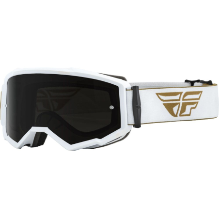 MASQUE FLY ZONE GOLD/BLANC Lunette moto cross