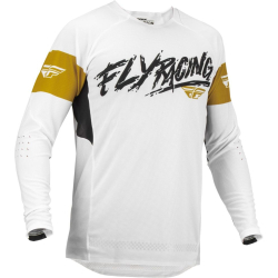 MAILLOT FLY EVO L.E. BRAZEN BLANC/GOLD/NOIR Maillot moto cross