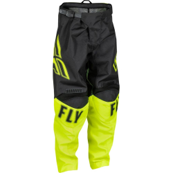 PANTALON FLY F-16 NOIR/JAUNE FLUO Pantalon moto cross enfant