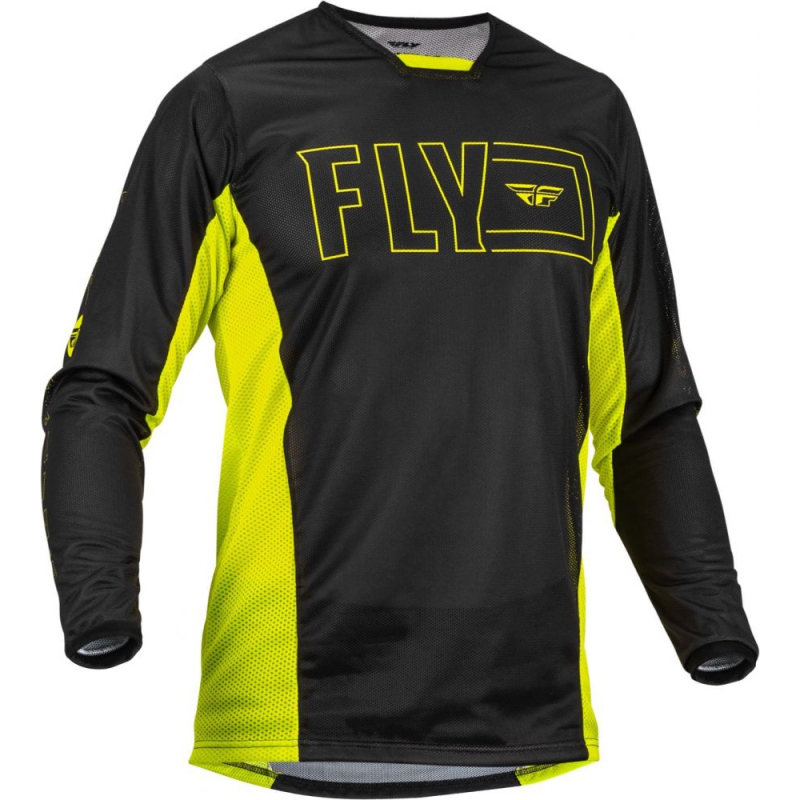 MAILLOT FLY KINETIC MESH JAUNE FLUO/NOIR Maillot moto cross