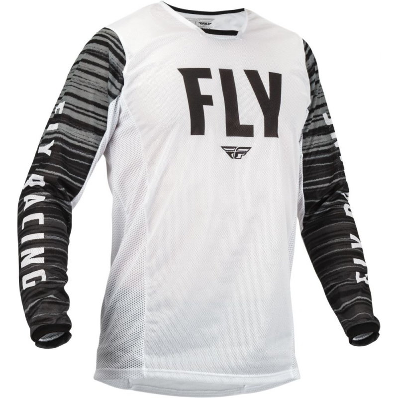 MAILLOT FLY KINETIC MESH BLANC/NOIR/GRIS Maillot moto cross