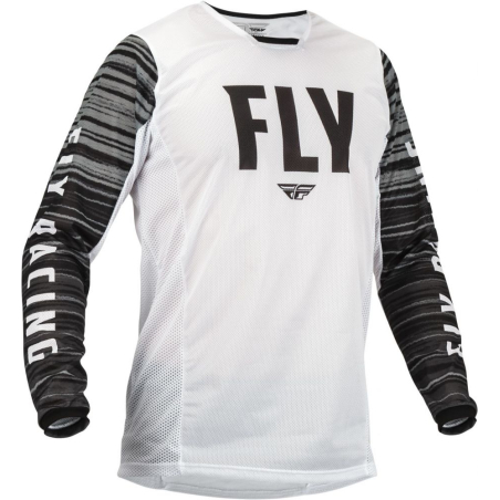 MAILLOT FLY KINETIC MESH BLANC/NOIR/GRIS Maillot moto cross