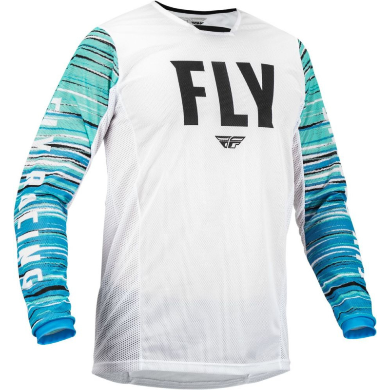 MAILLOT FLY KINETIC MESH BLANC/BLEU/MINT Maillot moto cross