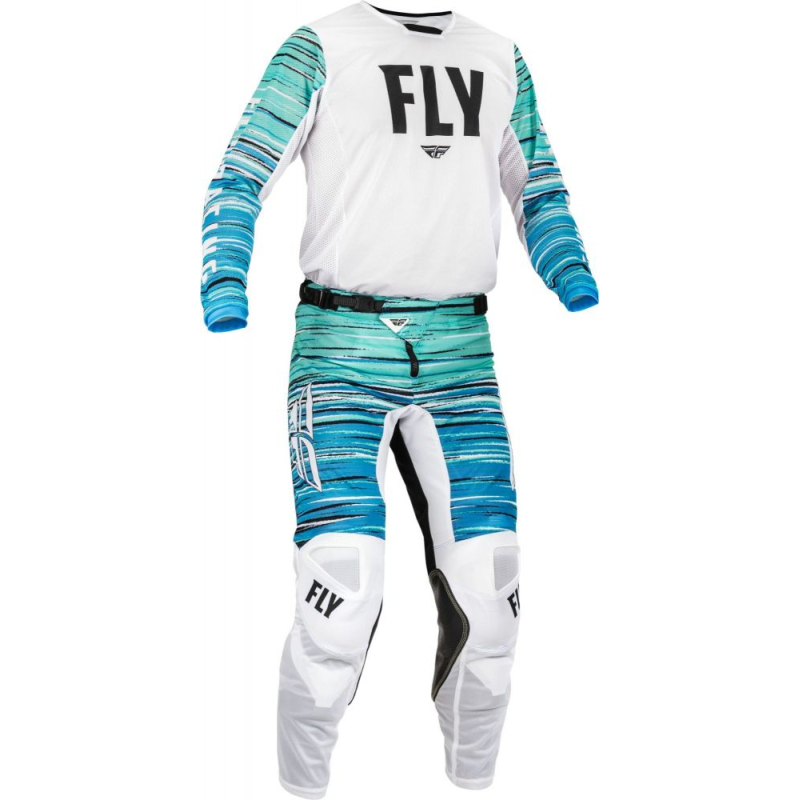 MAILLOT FLY KINETIC MESH BLANC/BLEU/MINT Maillot moto cross