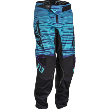 PANTALON FLY KINETIC MESH NOIR/BLEU/VIOLET Pantalon moto cross enfant