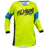 MAILLOT FLY KINETIC KHAOS JAUNE FLUO/NOIR/CYAN Maillot cross enfant