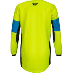 MAILLOT FLY KINETIC KHAOS JAUNE FLUO/NOIR/CYAN Maillot cross enfant