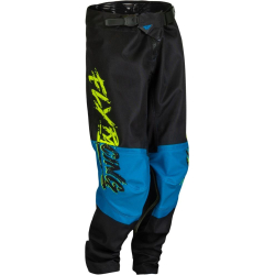 PANTALON FLY KINETIC KHAOS JAUNE FLUO/NOIR/CYAN Pantalon moto cross enfant