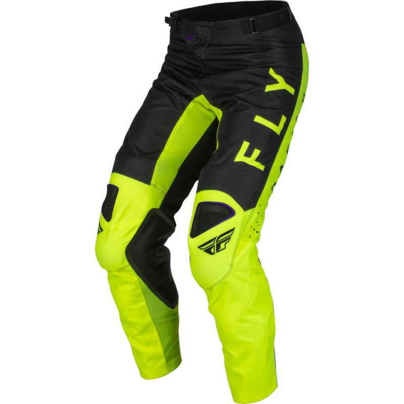 PANTALON FLY KINETIC KORE JAUNE FLUO/NOIR Pantalon moto cross enfant