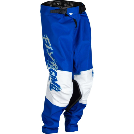 PANTALON FLY KINETIC KHAOS GRIS/BLEU/BLANC Pantalon moto cross enfant