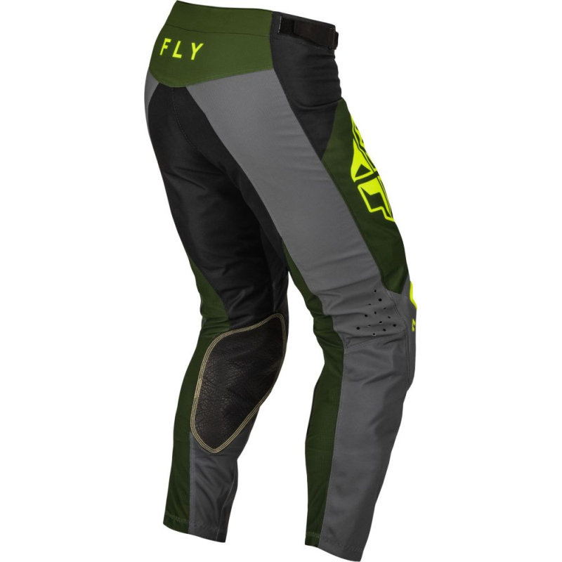 PANTALON FLY KINETIC JET NOIR/VERT OLIVE/JAUNE FLUO Pantalon moto cross
