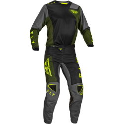 PANTALON FLY KINETIC JET NOIR/VERT OLIVE/JAUNE FLUO Pantalon moto cross