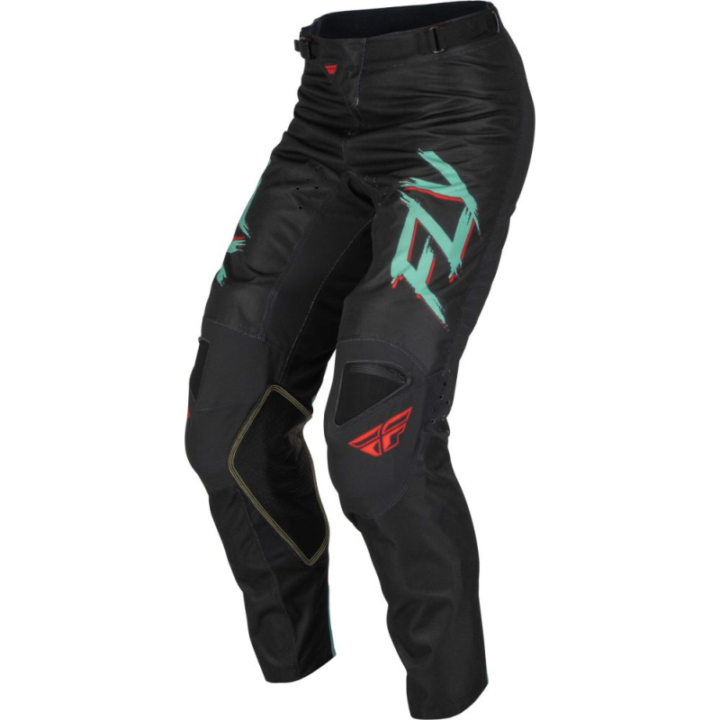 PANTALON FLY KINETIC S.E. RAVE NOIR/MINT/ROUGE Pantalon moto cross