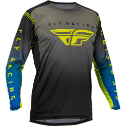 MAILLOT FLY LITE GRIS/BLEU/JAUNE FLUO Maillot moto cross