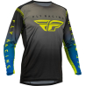 MAILLOT FLY LITE GRIS/BLEU/JAUNE FLUO Maillot moto cross