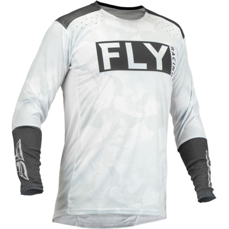 MAILLOT FLY LITE L.E. STEALTH BLANC/GRIS Maillot moto cross
