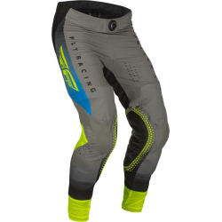 PANTALON FLY LITE GRIS/BLEU/JAUNE FLUO Pantalon moto cross enfant