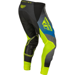 PANTALON FLY LITE GRIS/BLEU/JAUNE FLUO Pantalon moto cross enfant