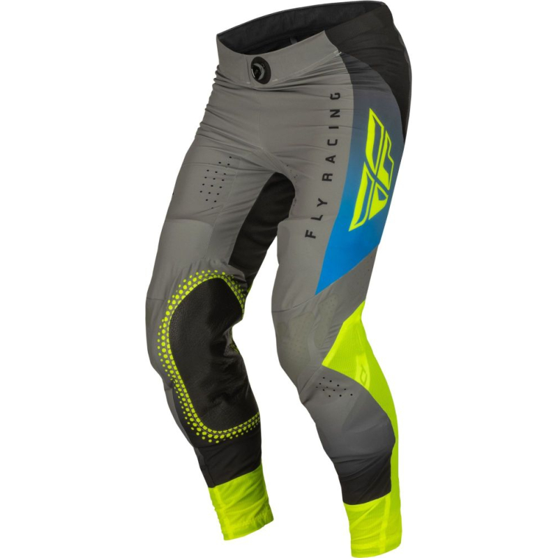 PANTALON FLY LITE GRIS/BLEU/JAUNE FLUO Pantalon moto cross enfant