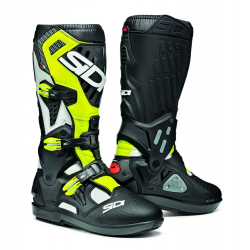 BOTTES SIDI ATOJO SRS BLANC/NOIR/JAUNE FLUO Botte moto cross