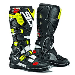 BOTTES SIDI CROSSFIRE 3 BLANC/NOIR/JAUNE FLUO Botte moto cross