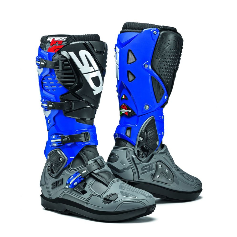 BOTTES SIDI CROSSFIRE 3 SRS GRIS/BLEU/NOIR Botte moto cross