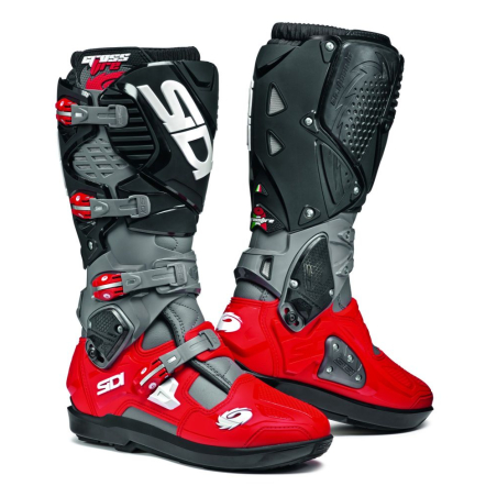 BOTTES SIDI CROSSFIRE 3 SRS GRIS/ROUGE/NOIR Botte moto cross