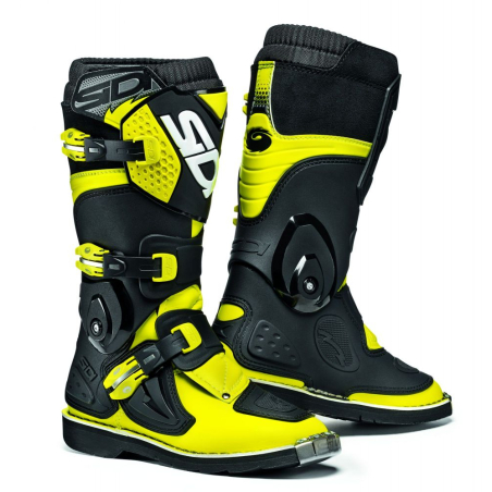 BOTTES SIDI FLAME JUNIOR JAUNE FLUO/NOIR Botte moto cross