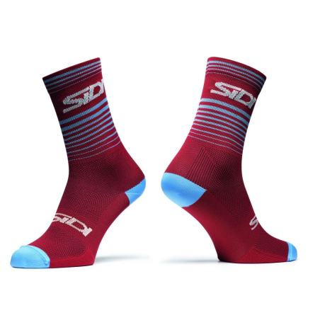 CHAUSSETTES MALIBU BURGUNDY/BLEU CIEL Sous-vêtement moto cross