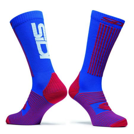 CHAUSSETTES X-RACE BLEU/ROUGE Sous-vêtement moto cross