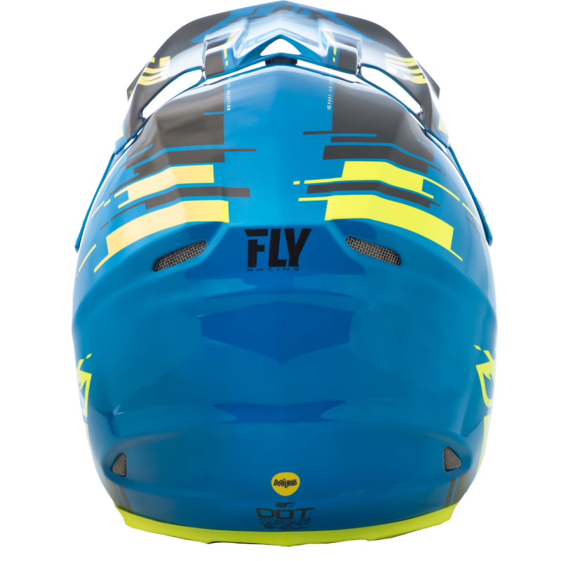 CASQUE CROSS FLY F2 CARBON FORGE MIPS NOIR/JAUNE/BLEU Casque moto cross