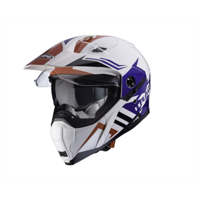 CASQUE CABERG XTRACE LUX BLANC/ROUGE/BLEU Casque moto cross